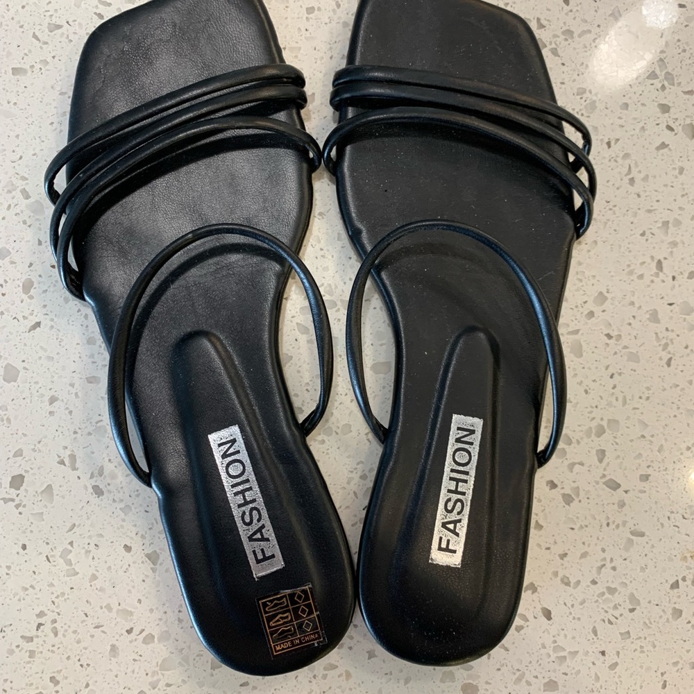 Black sandals (size 8)